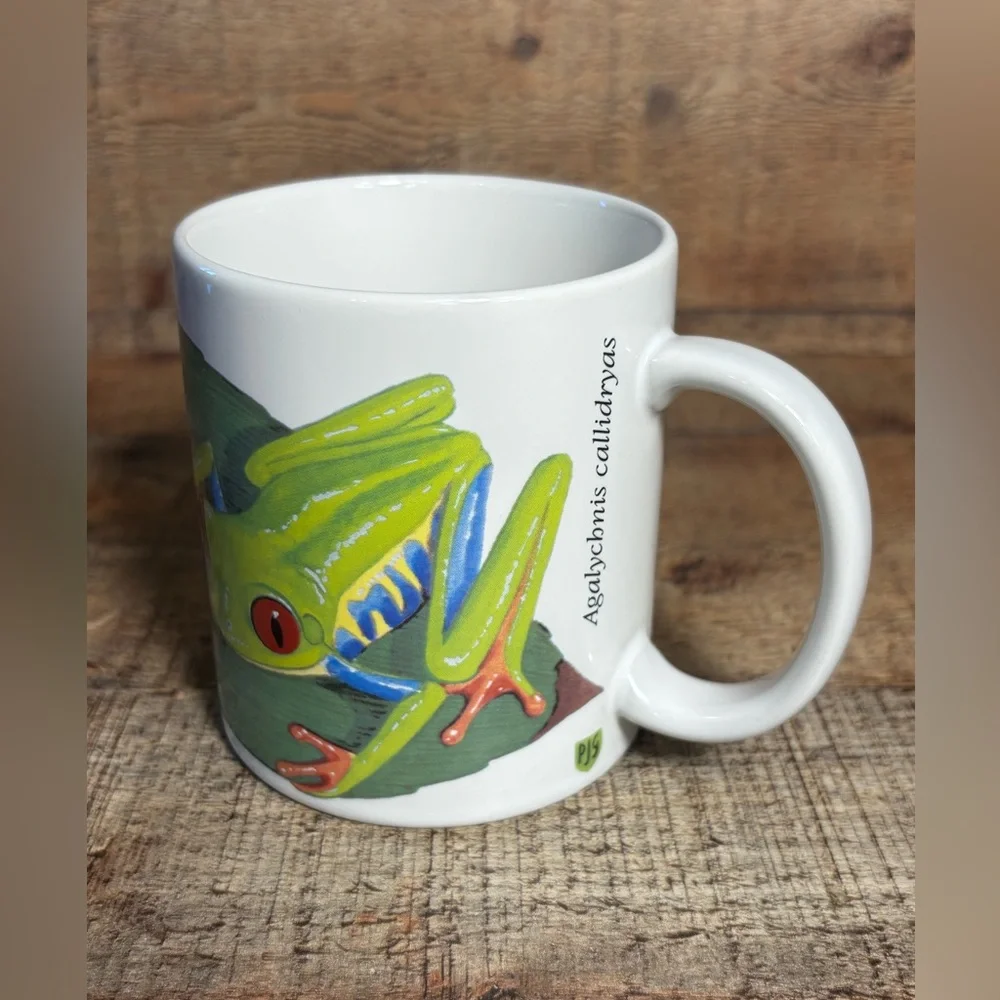 Pedro Gonzalez Red Eyed Tree Frog Coffee Mug VTG Academy Store SF 1990 CAS